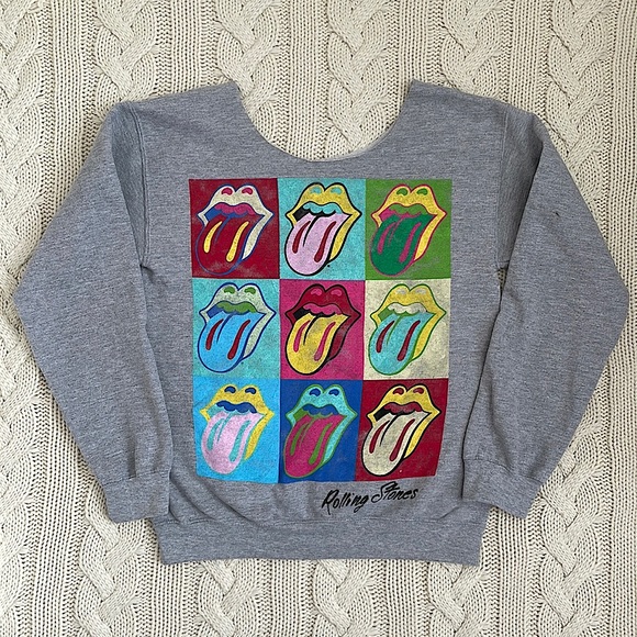 The Rolling Stones Pop Art Graphic Sweatshirt - Picture 1 of 6